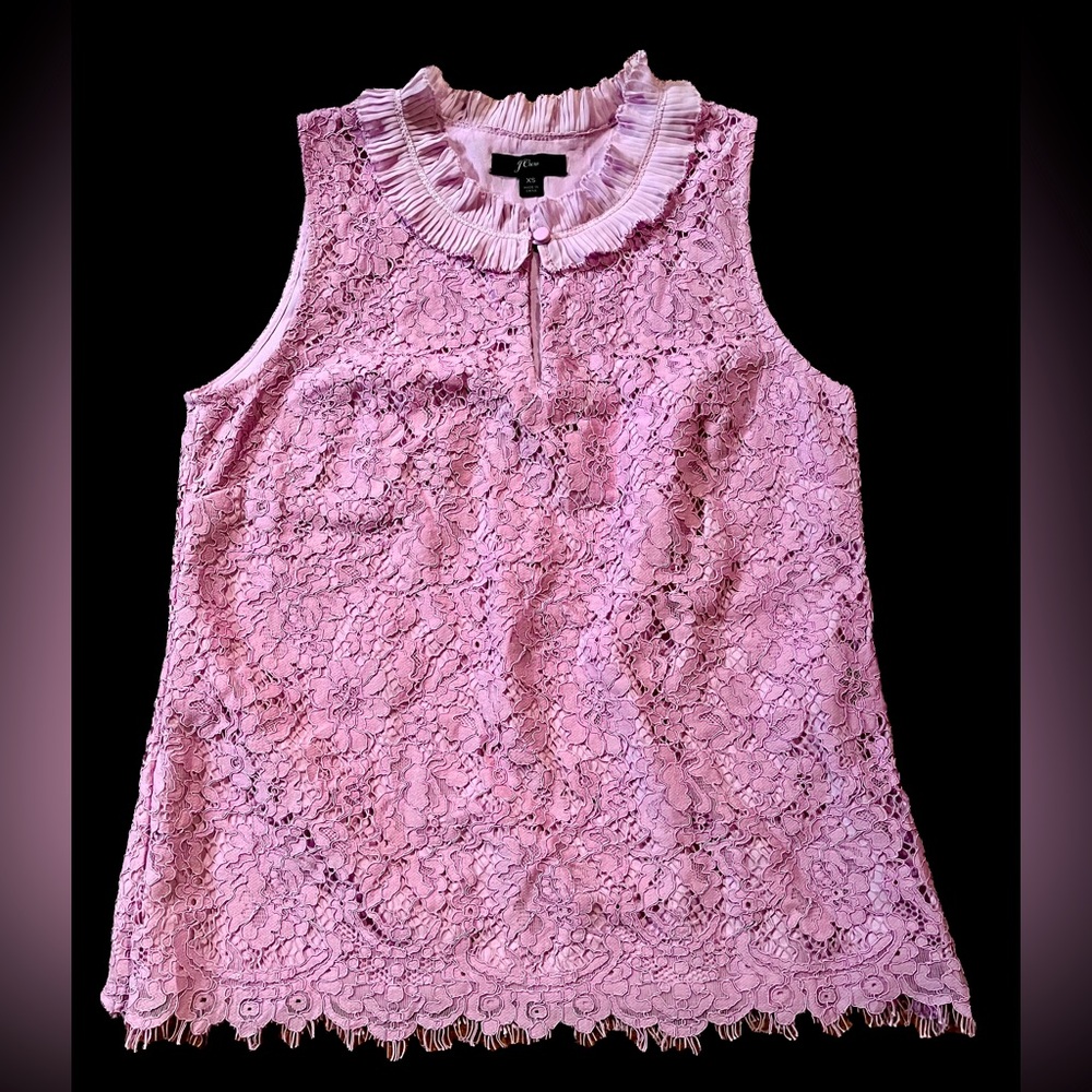J. Crew pastel lace lined sleeveless top in Lavender